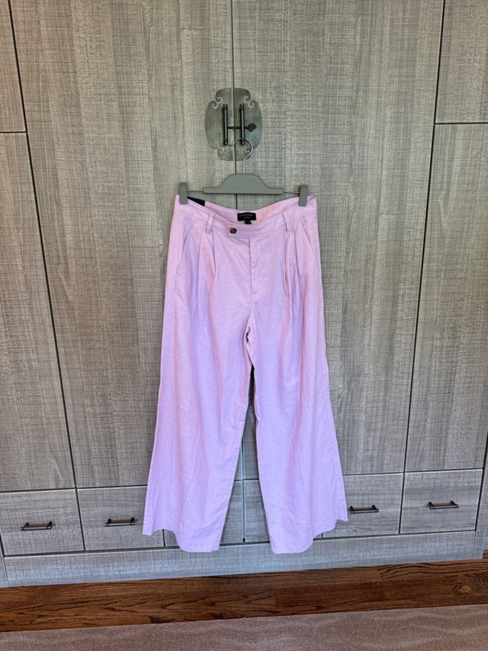 Banana Republic Linen Blend Wide Leg Pleated Trousers